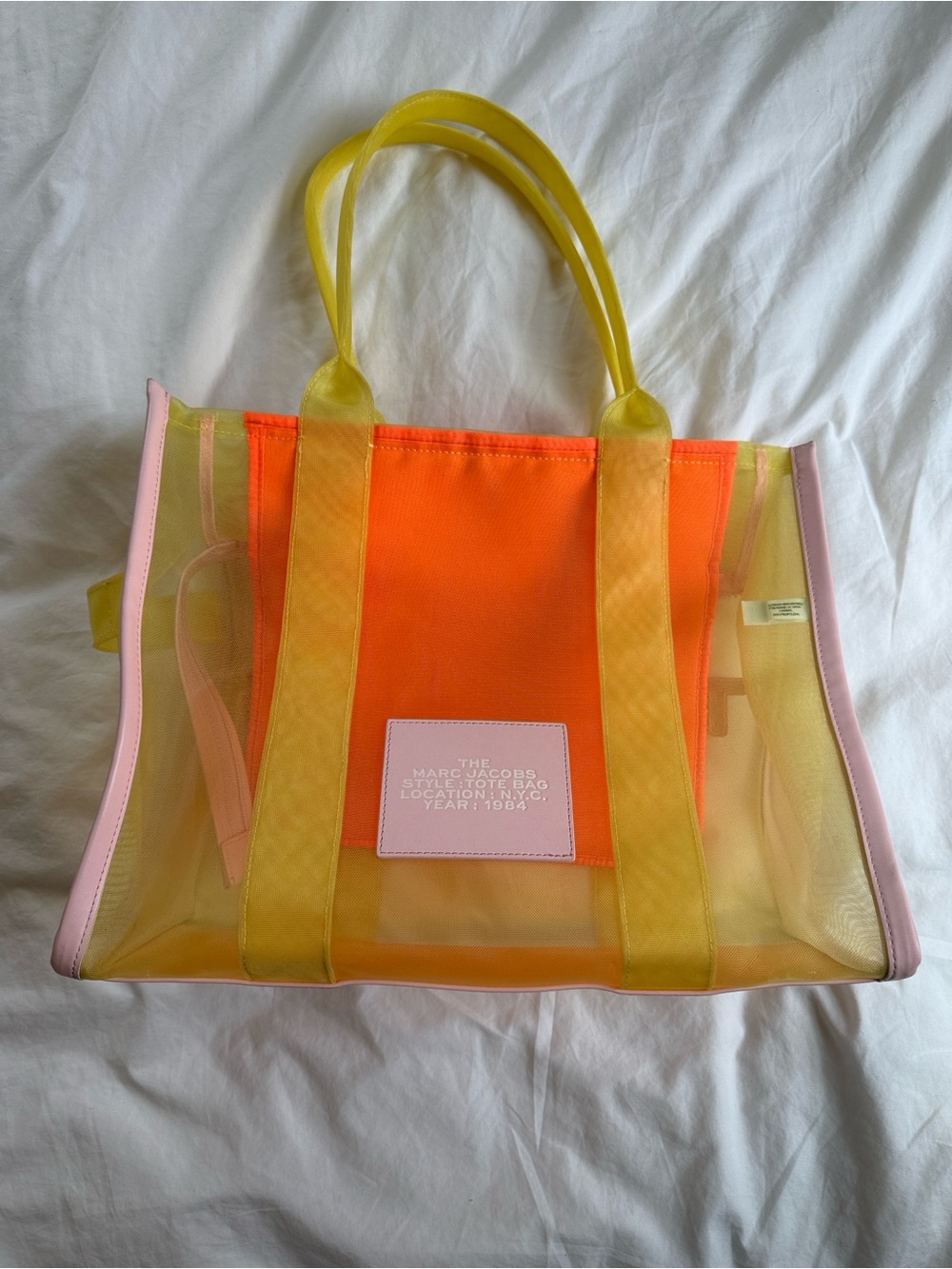 Marc Jacobs Yellow/Multi Mesh Large Traveler Tote - Picture 4 of 12